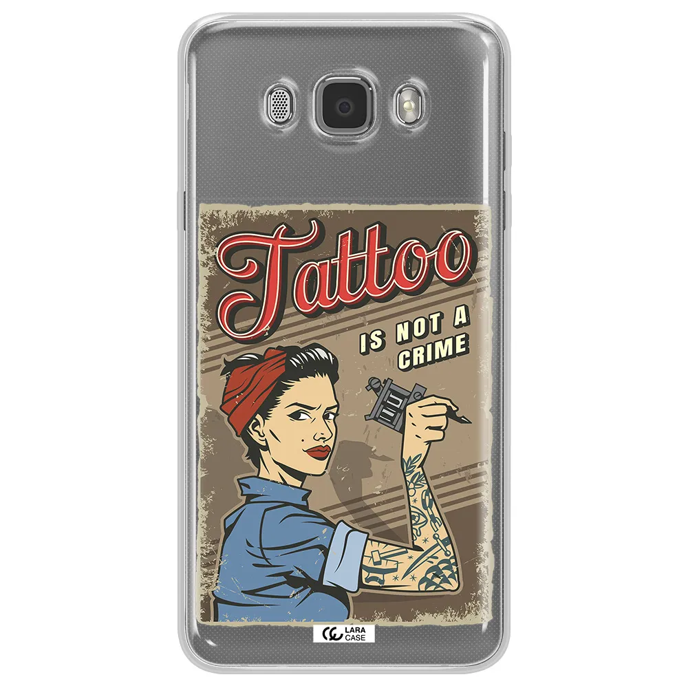 a woman with tattoo on her arm Samsung J7 2016 Clear TPU Case