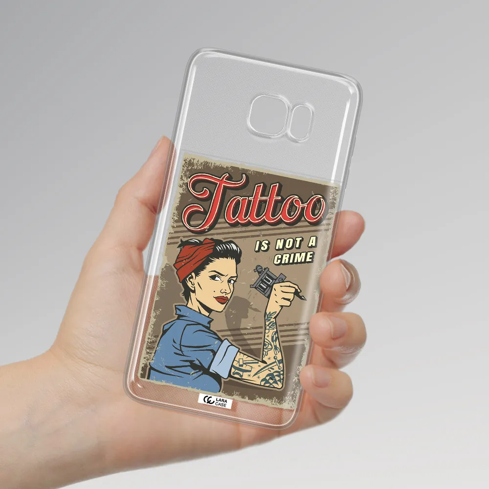 a woman with tattoo on her arm Samsung Note 5 Clear TPU Case