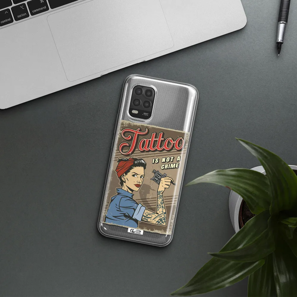 a woman with tattoo on her arm Xiaomi Mi 10 Lite Clear TPU Case