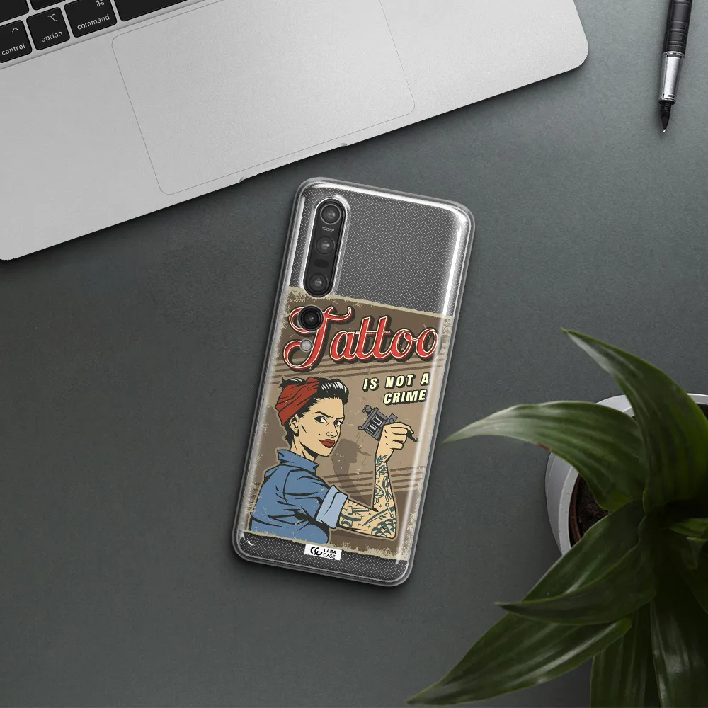 a woman with tattoo on her arm Xiaomi Mi 10 Pro Clear TPU Case