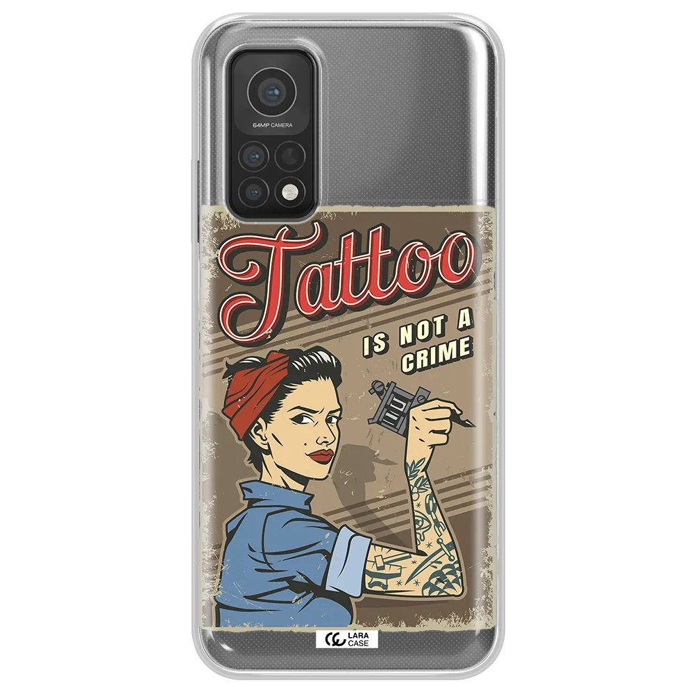 a woman with tattoo on her arm Xiaomi Mi 10T Clear TPU Case