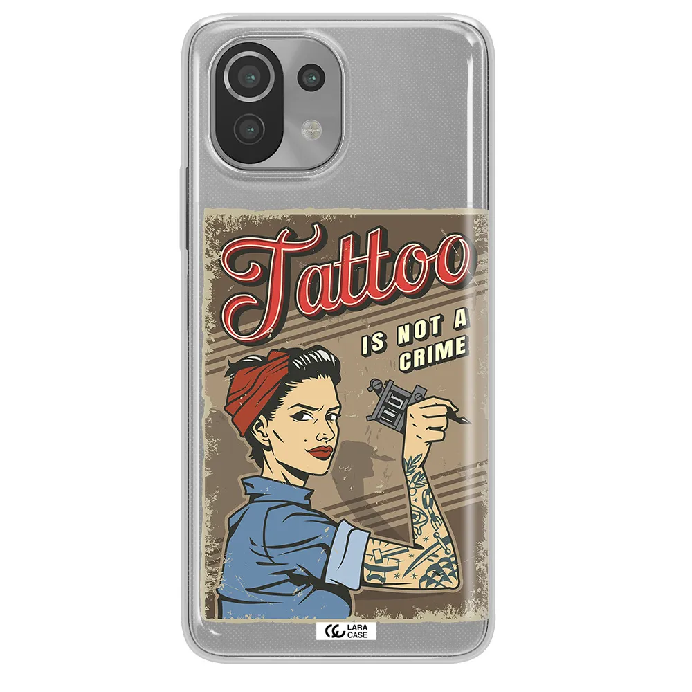 a woman with tattoo on her arm Xiaomi Mi 11 Lite Clear TPU Case