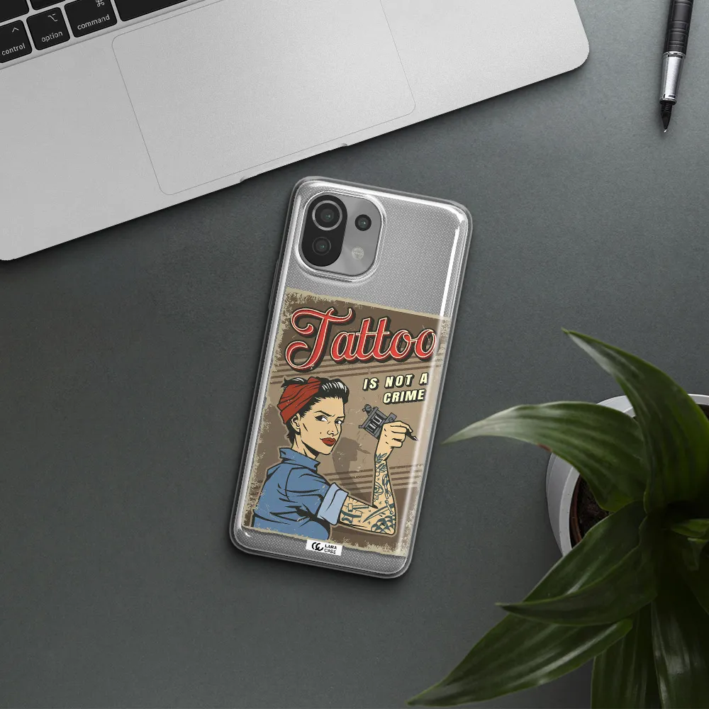 a woman with tattoo on her arm Xiaomi Mi 11 Lite Clear TPU Case