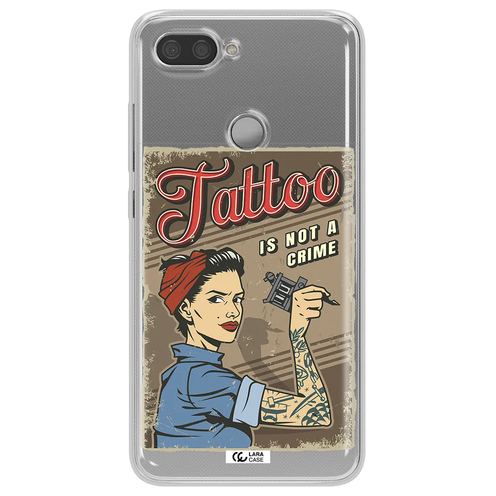 a woman with tattoo on her arm Xiaomi Mi 8 Lite Clear TPU Case