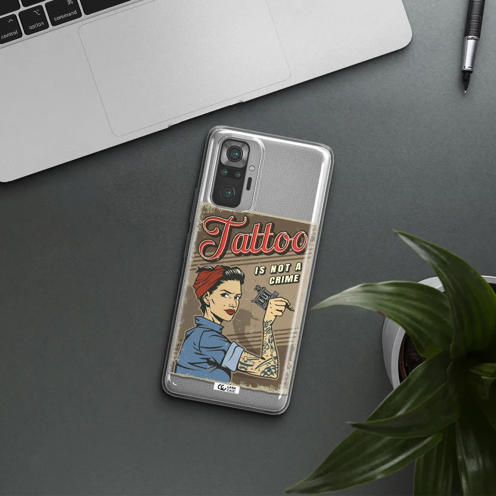 a woman with tattoo on her arm Xiaomi Note 10 Pro Clear TPU Case