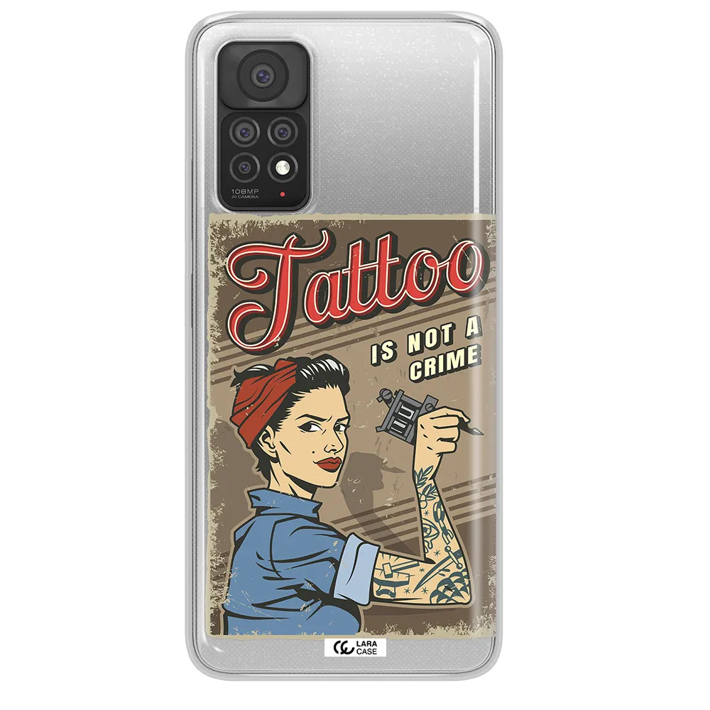 a woman with tattoo on her arm Xiaomi Note 11 Pro Clear TPU Case