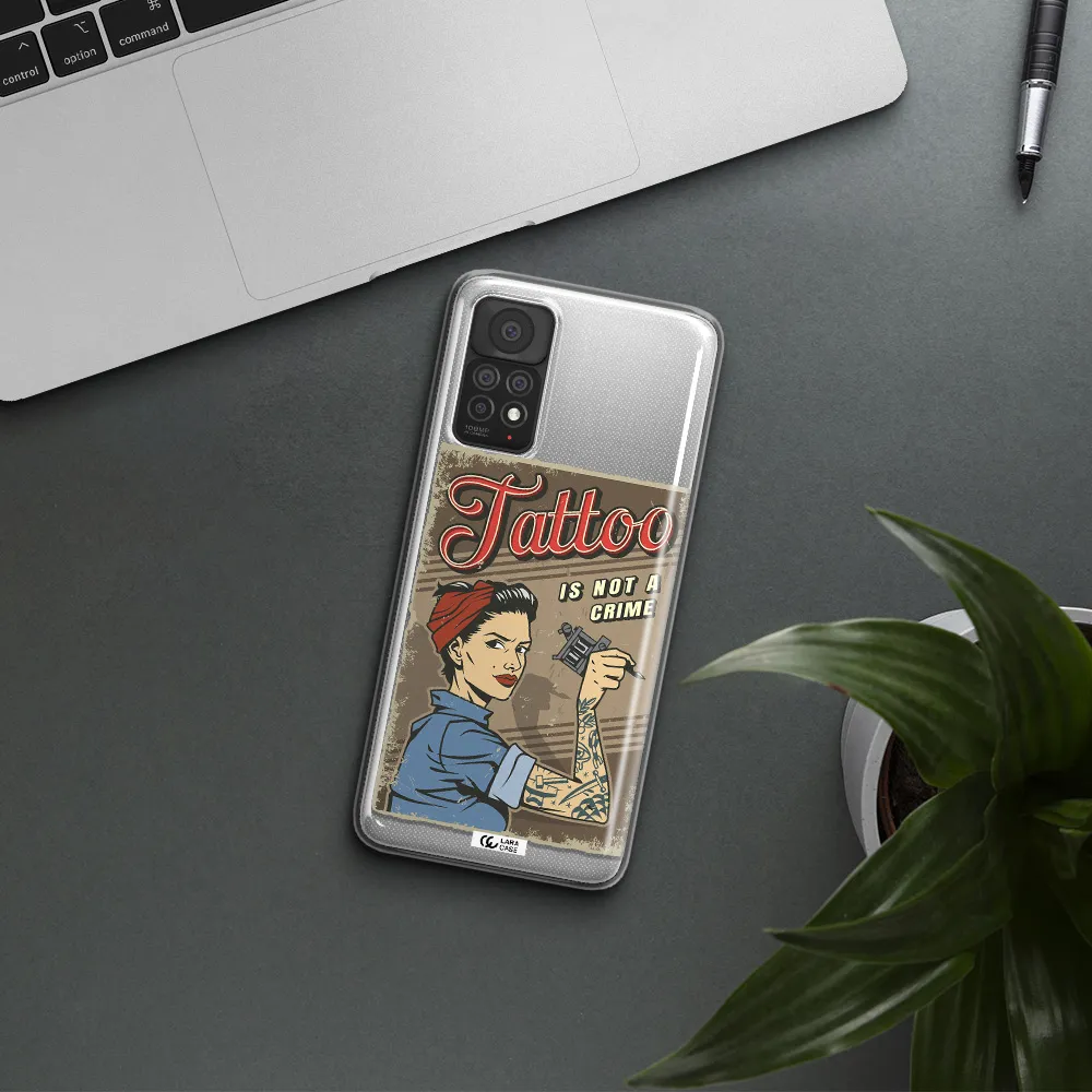a woman with tattoo on her arm Xiaomi Note 11 Pro Clear TPU Case
