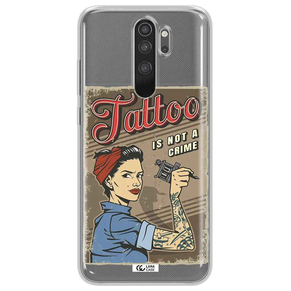 a woman with tattoo on her arm Xiaomi Note 8 Pro Clear TPU Case