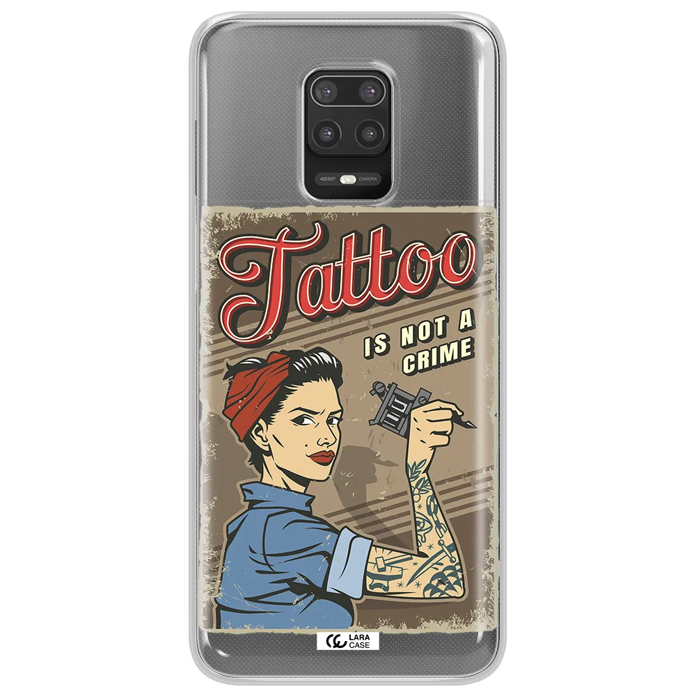 a woman with tattoo on her arm Xiaomi Note 9S Clear TPU Case