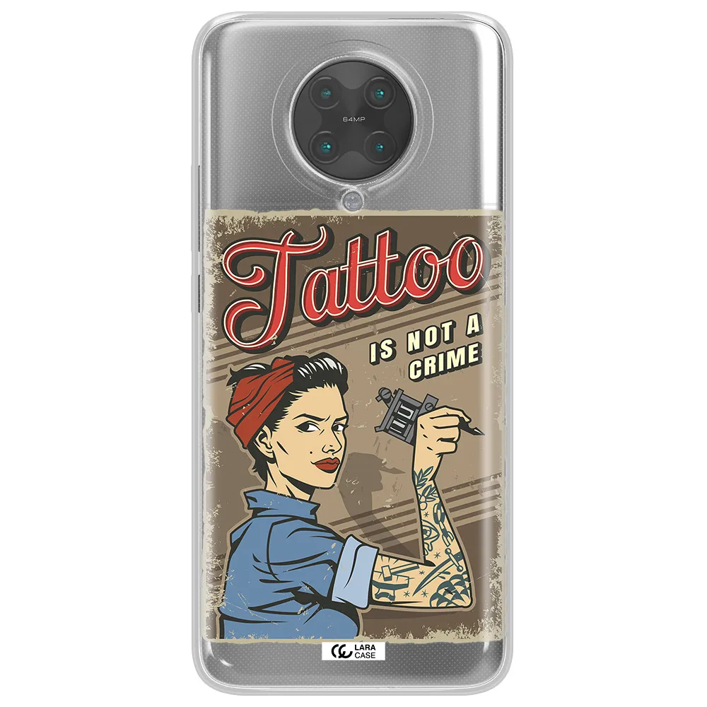 a woman with tattoo on her arm Xiaomi Poco F2 Pro Clear TPU Case