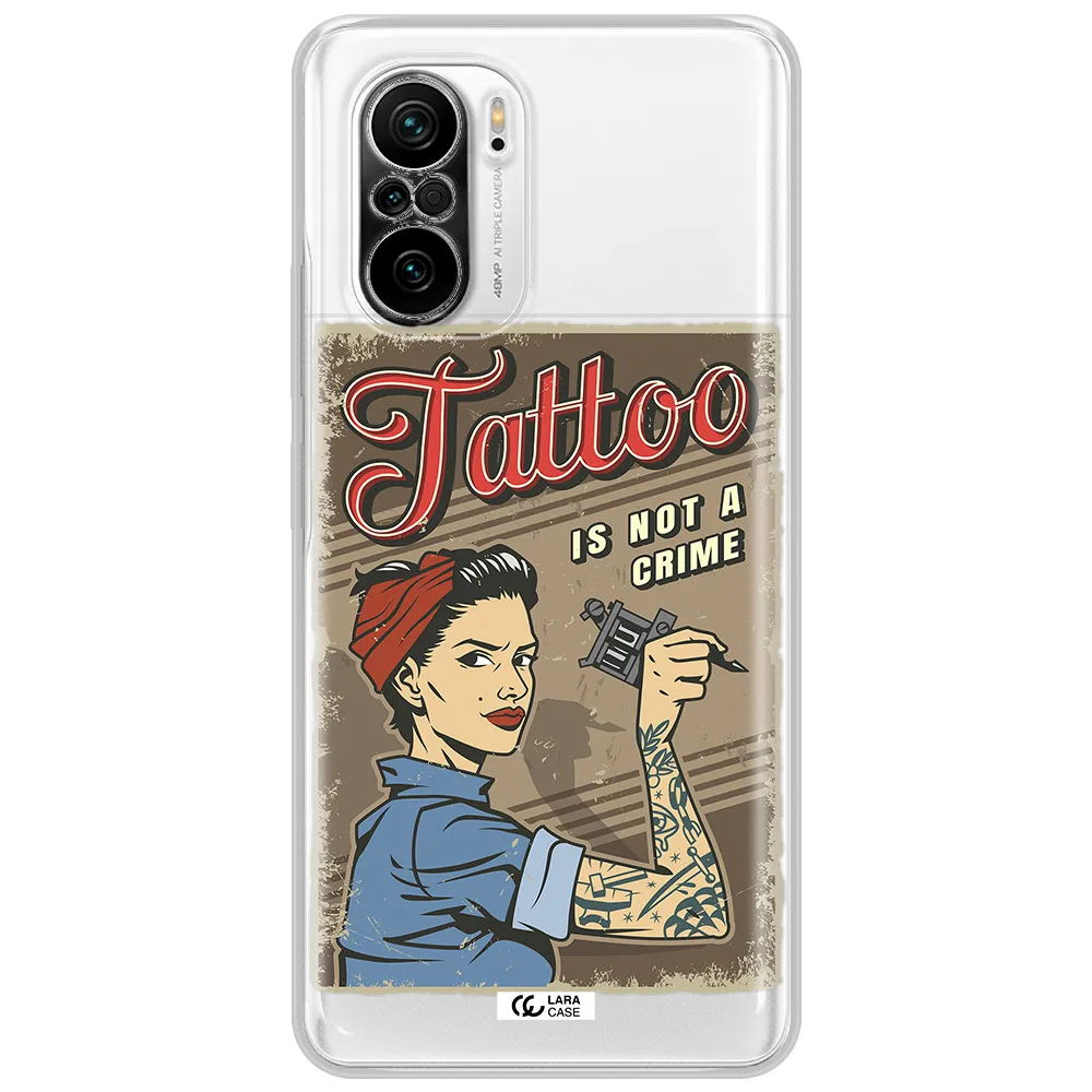 A Woman With Tattoo On Her Arm Xiaomi Poco F3 Clear Tpu Case