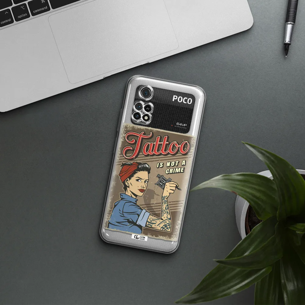 A Woman With Tattoo On Her Arm Xiaomi Poco M4 Pro 4G Clear Tpu Case