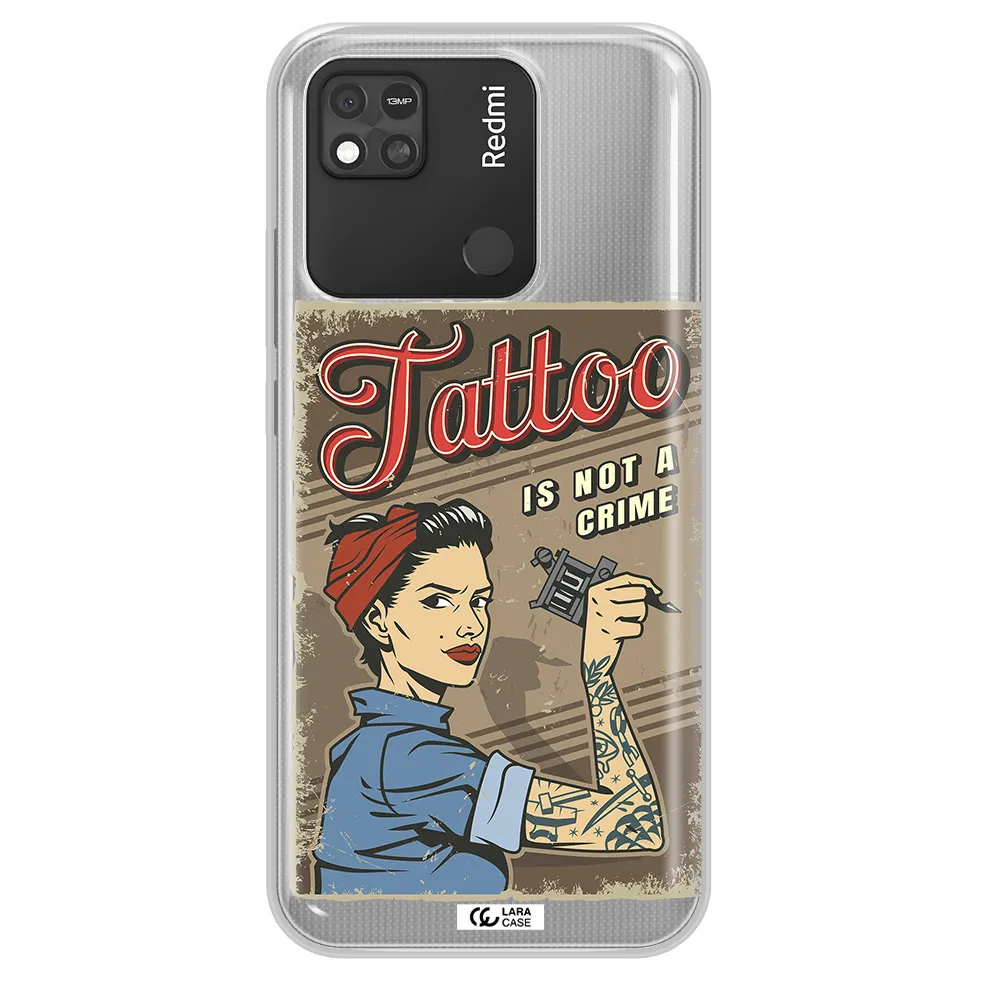 a woman with tattoo on her arm Xiaomi Redmi 10A Clear TPU Case