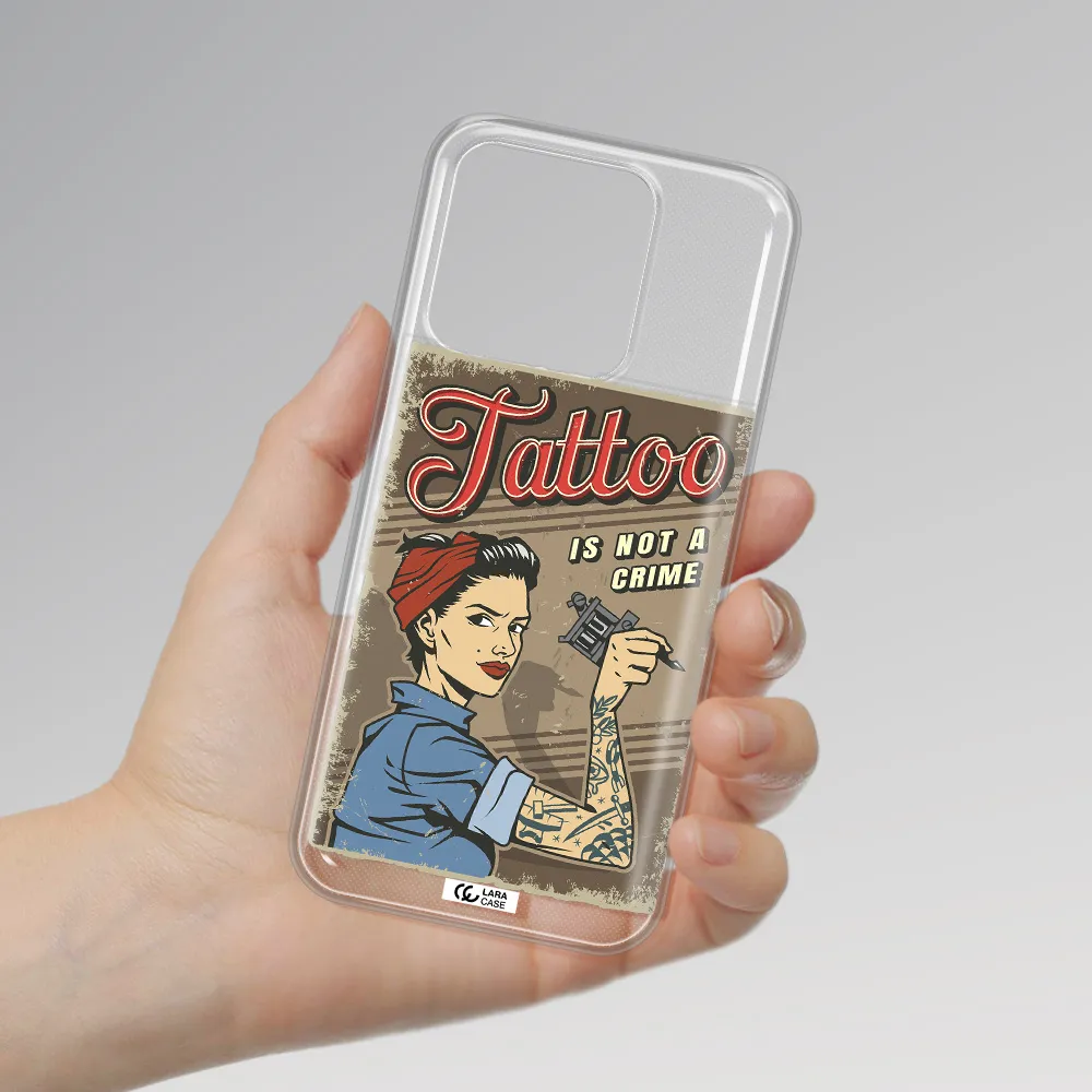 a woman with tattoo on her arm Xiaomi Redmi 10A Clear TPU Case