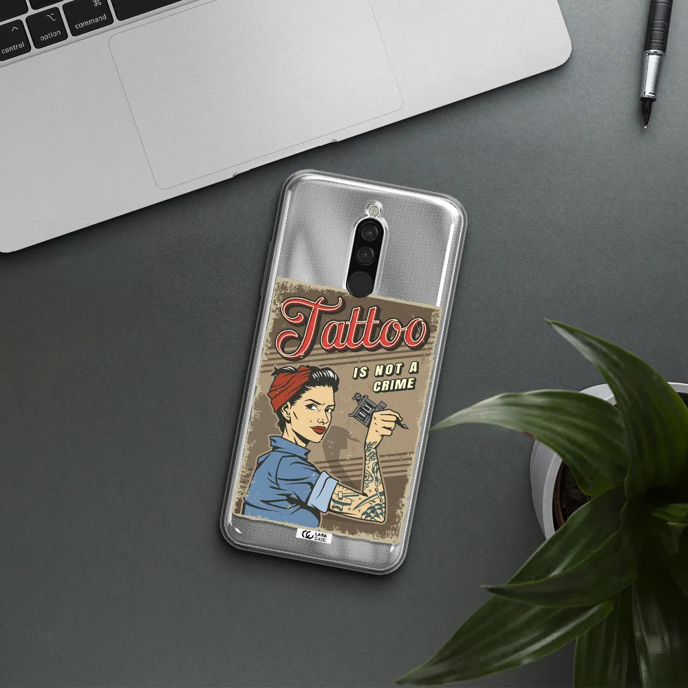 A Woman With Tattoo On Her Arm Xiaomi Redmi 8 Clear Tpu Case