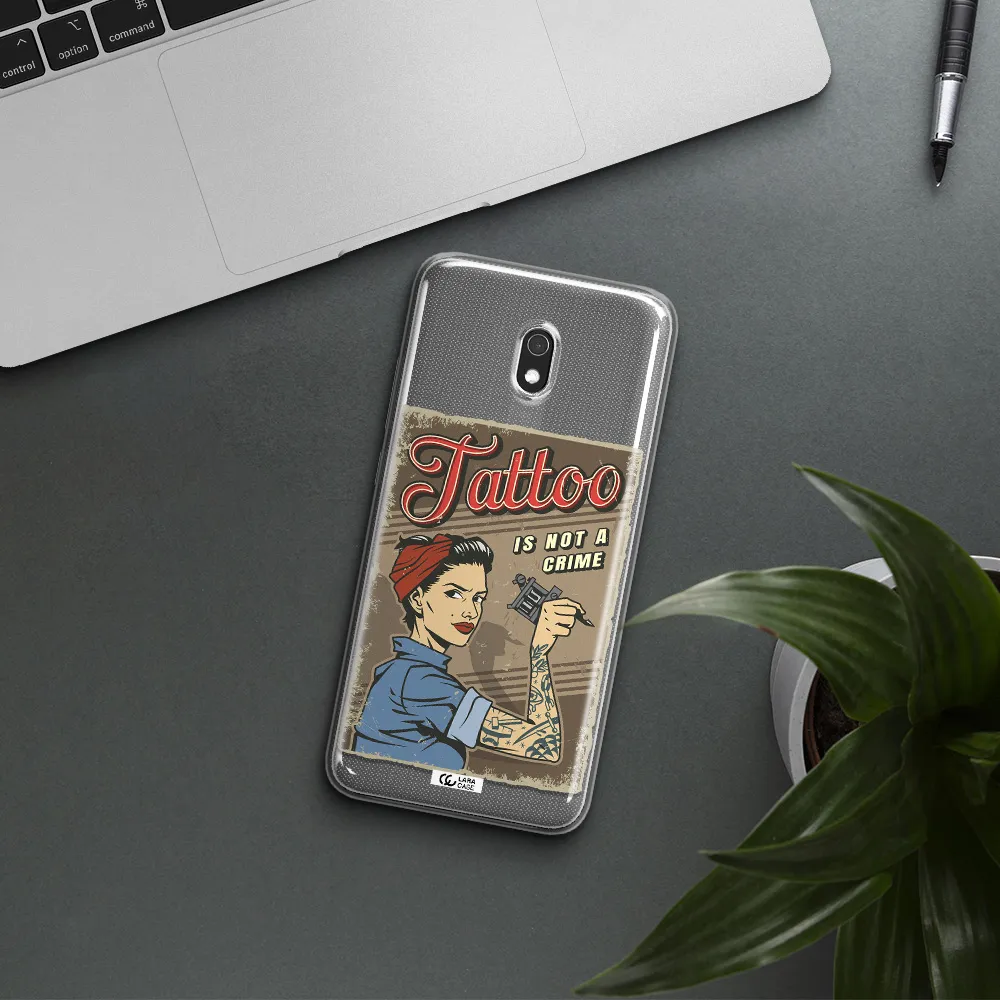 a woman with tattoo on her arm Xiaomi Redmi 8A Clear TPU Case