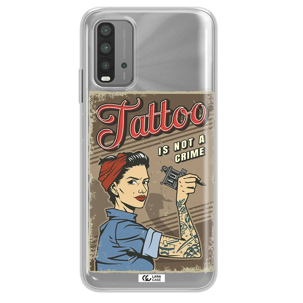 a woman with tattoo on her arm Xiaomi Redmi 9T Clear TPU Case