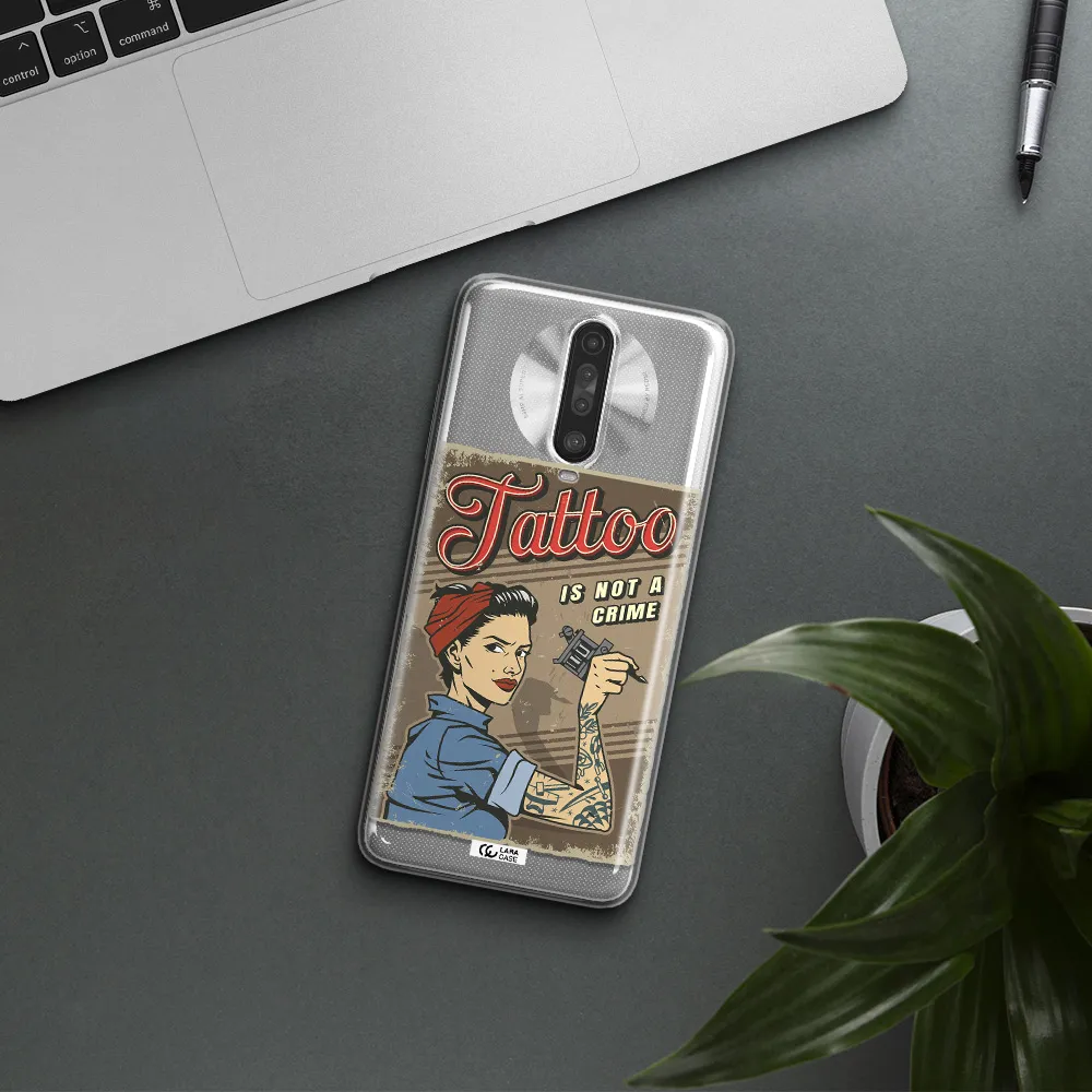a woman with tattoo on her arm Xiaomi Redmi K30 Clear TPU Case