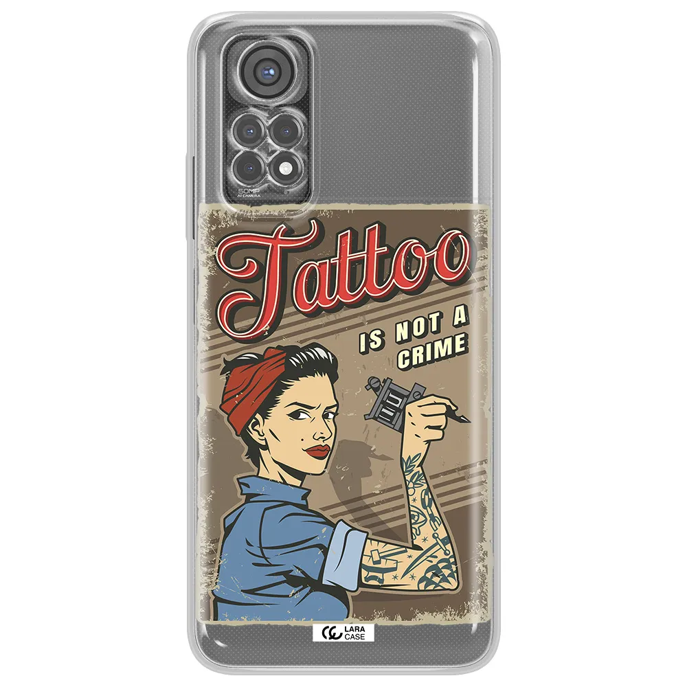A Woman With Tattoo On Her Arm Xiaomi Redmi Note 11S Clear Tpu Case