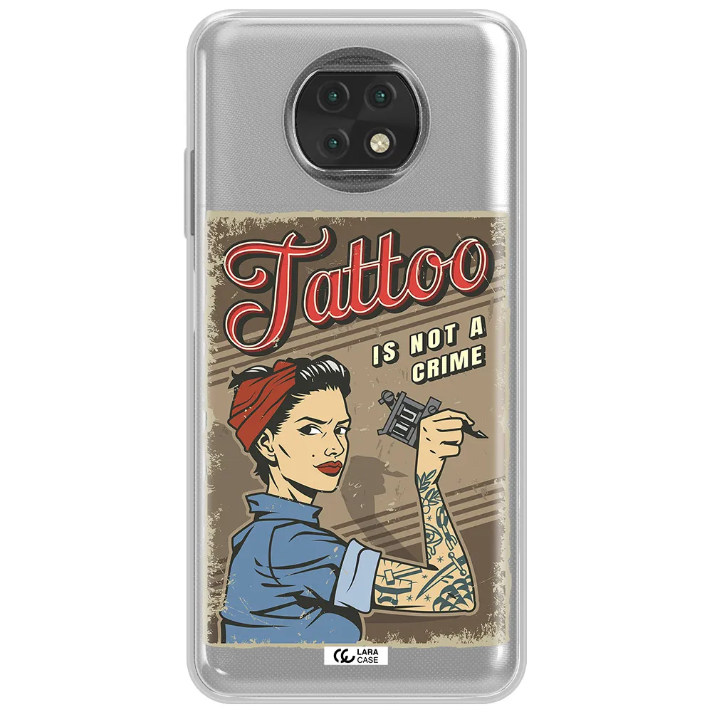 A Woman With Tattoo On Her Arm Xiaomi Redmi Note 9T Clear Tpu Case