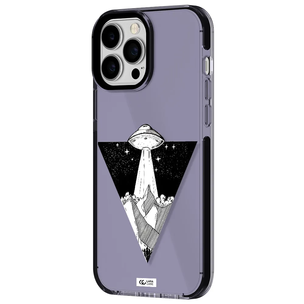 a triangle with a ufo in the sky Apple iPhone 13 Pro Max impact Lilac Case