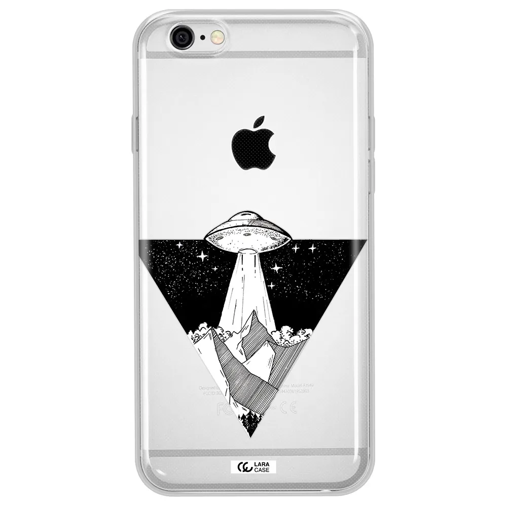 a triangle with a ufo in the sky Apple iPhone 6 plus Clear TPU Case