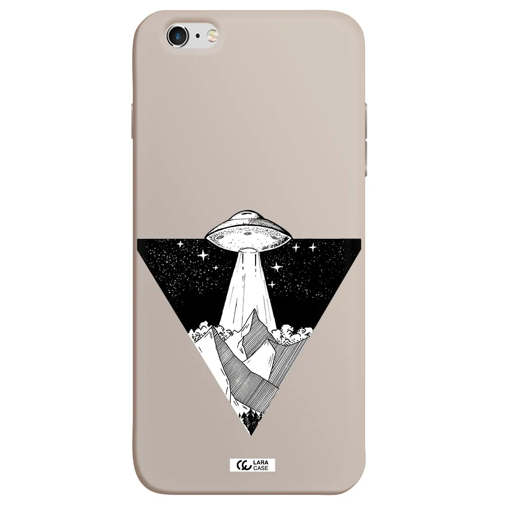 a triangle with a ufo in the sky Apple iPhone 6 plus Silicone Stone Case