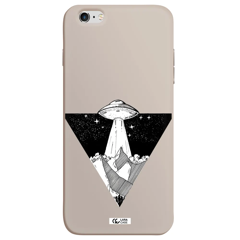 a triangle with a ufo in the sky Apple iPhone 6 s plus Silicone Stone Case