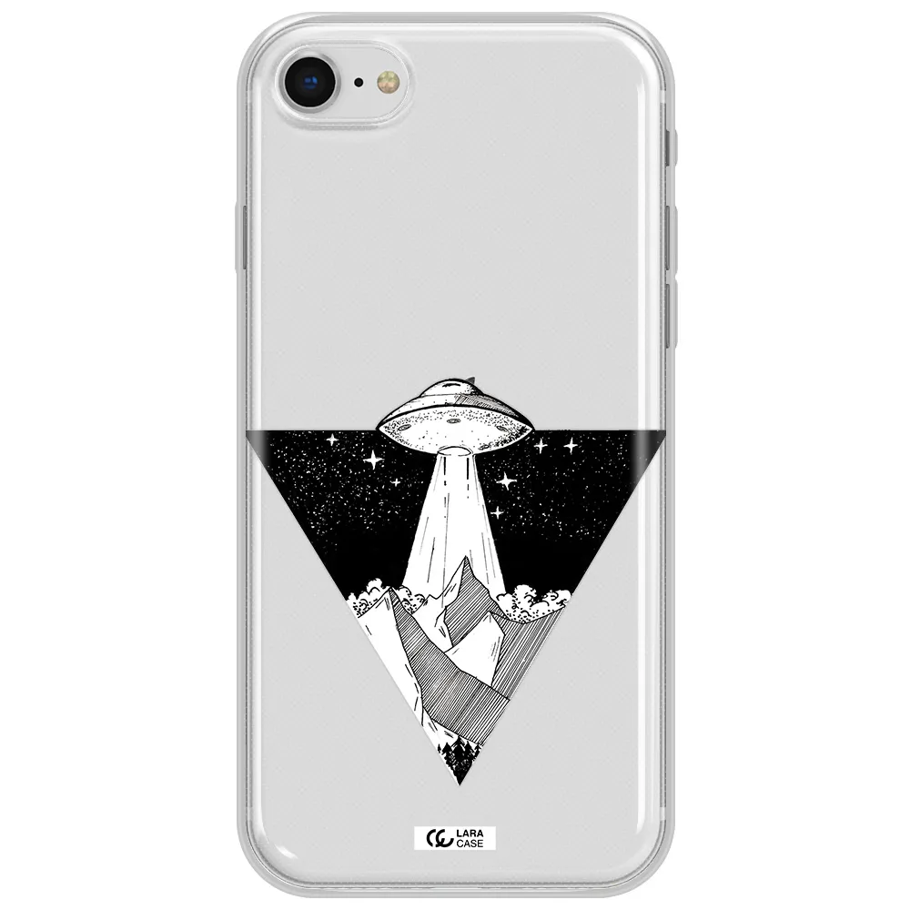 A Triangle With A Ufo In The Sky Apple Iphone Se 2020 Clear Tpu Case
