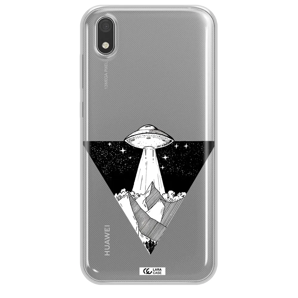 a triangle with a ufo in the sky Huawei Honor 8S Clear TPU Case