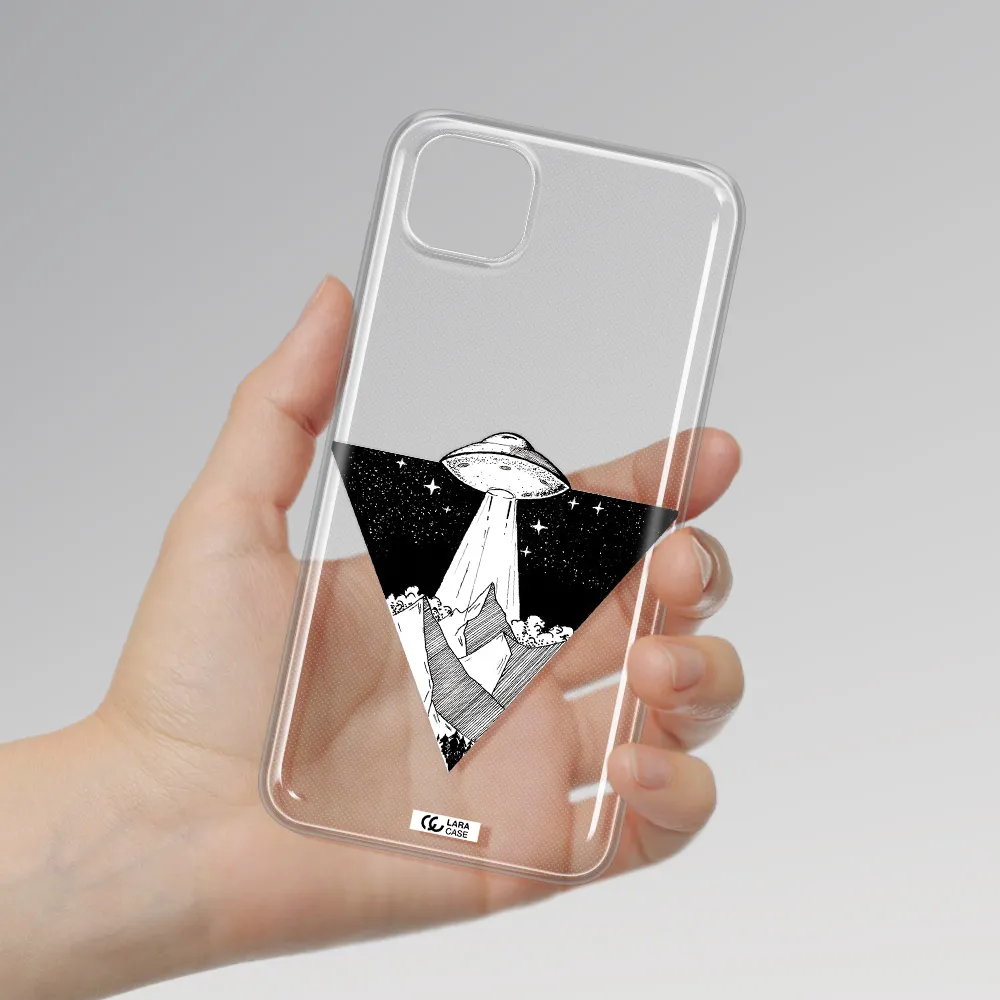 a triangle with a ufo in the sky Huawei Honor 9S Clear TPU Case