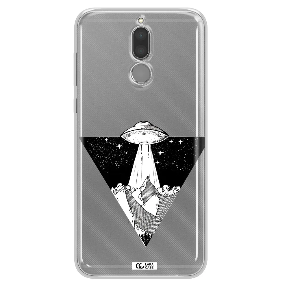 a triangle with a ufo in the sky Huawei Mate 10 Lite Clear TPU Case