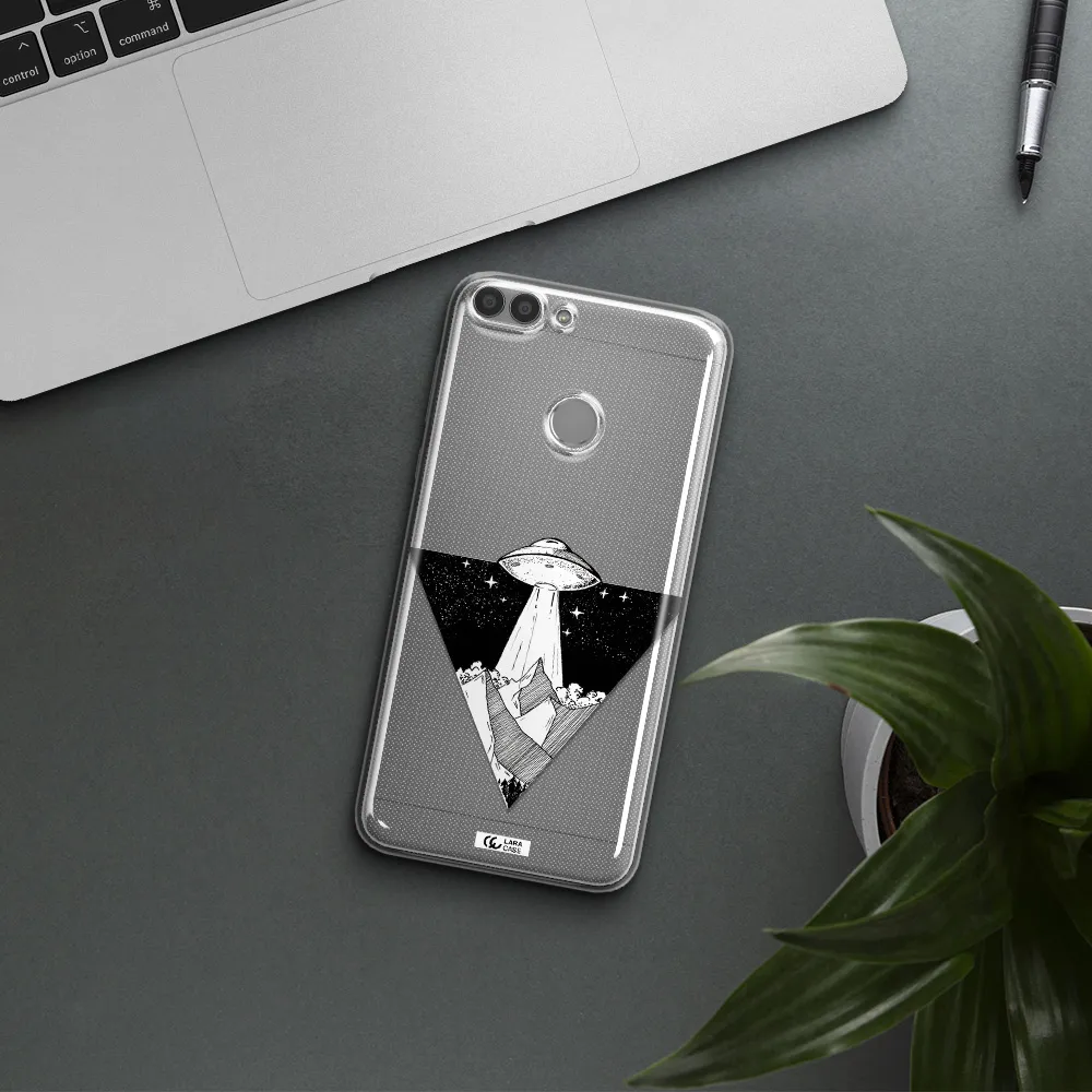 a triangle with a ufo in the sky Huawei P Smart 2017 Clear TPU Case
