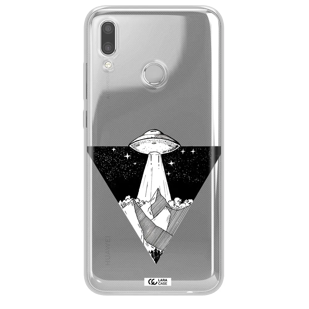 a triangle with a ufo in the sky Huawei P Smart 2019 Clear TPU Case