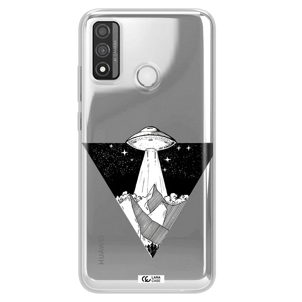 a triangle with a ufo in the sky Huawei P Smart 2020 Clear TPU Case
