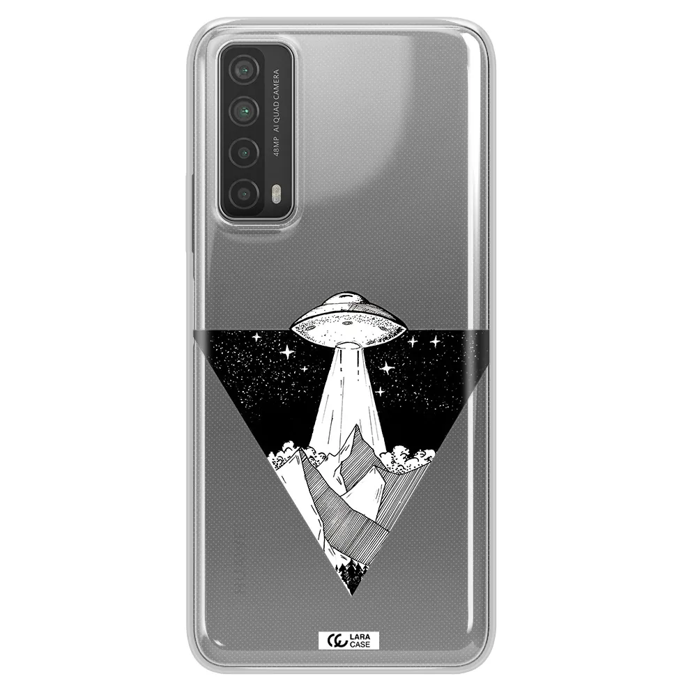 a triangle with a ufo in the sky Huawei P Smart 2021 Clear TPU Case