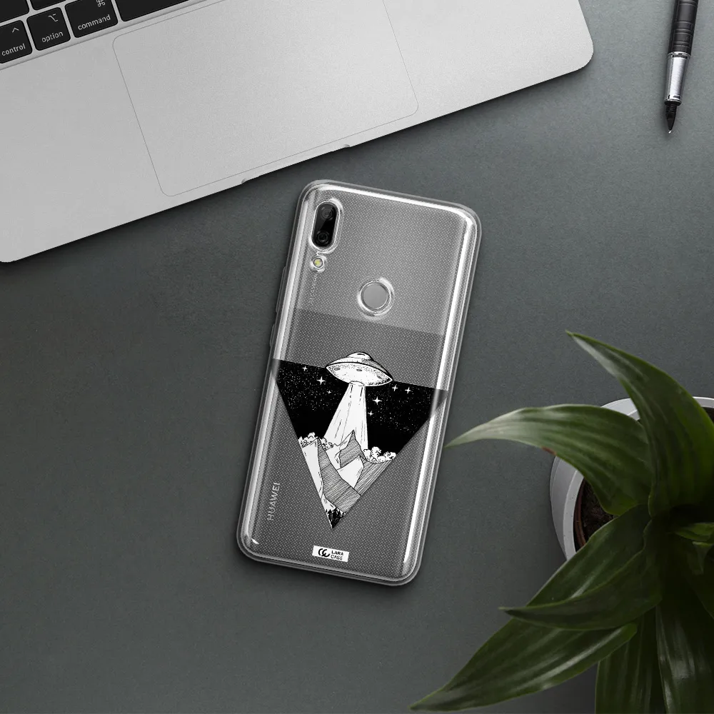a triangle with a ufo in the sky Huawei P Smart Z Clear TPU Case