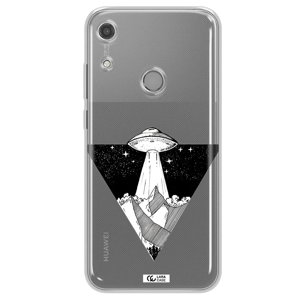 a triangle with a ufo in the sky Huawei Y6S Clear TPU Case