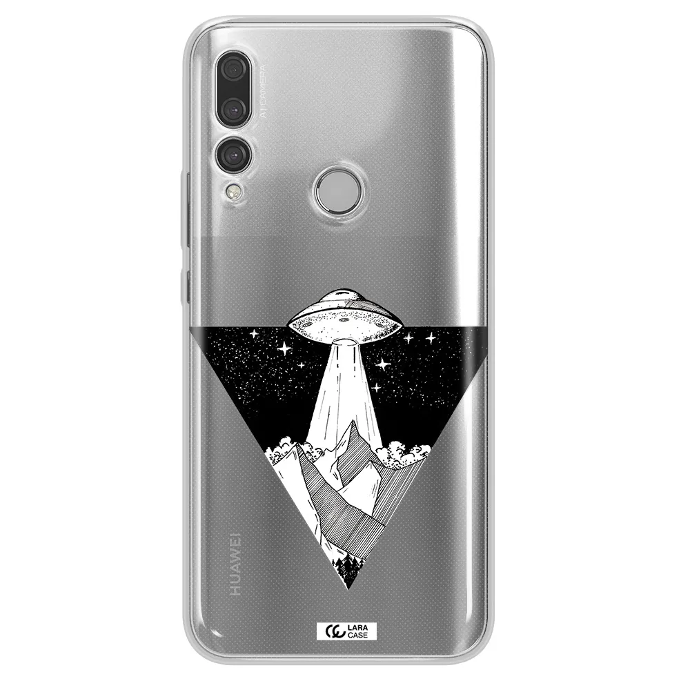 a triangle with a ufo in the sky Huawei Y9 Prime 2019 Clear TPU Case