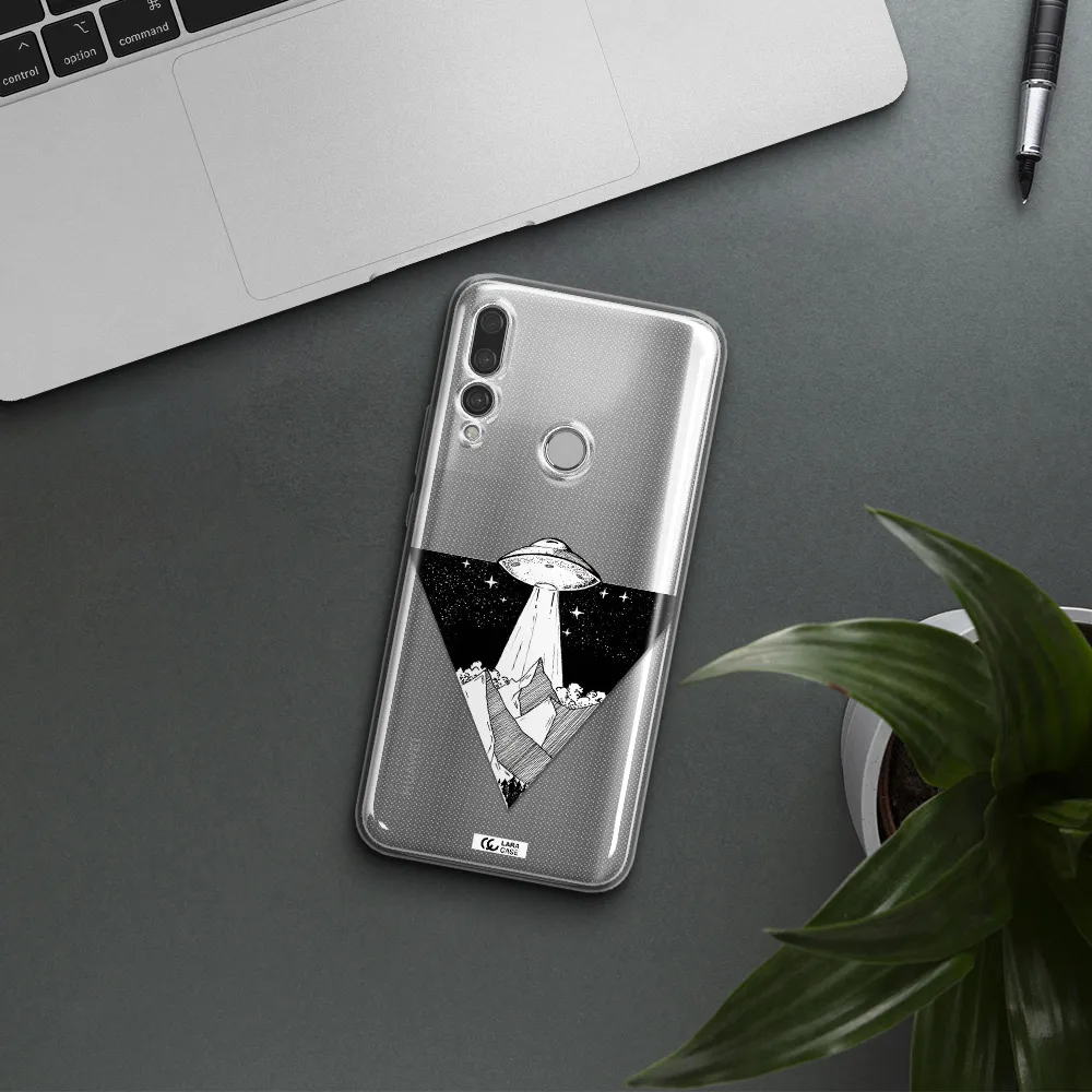 a triangle with a ufo in the sky Huawei Y9 Prime 2019 Clear TPU Case
