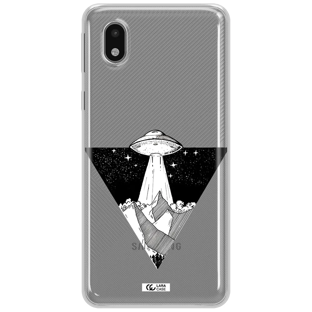A Triangle With A Ufo In The Sky Samsung A01 Core Clear Tpu Case
