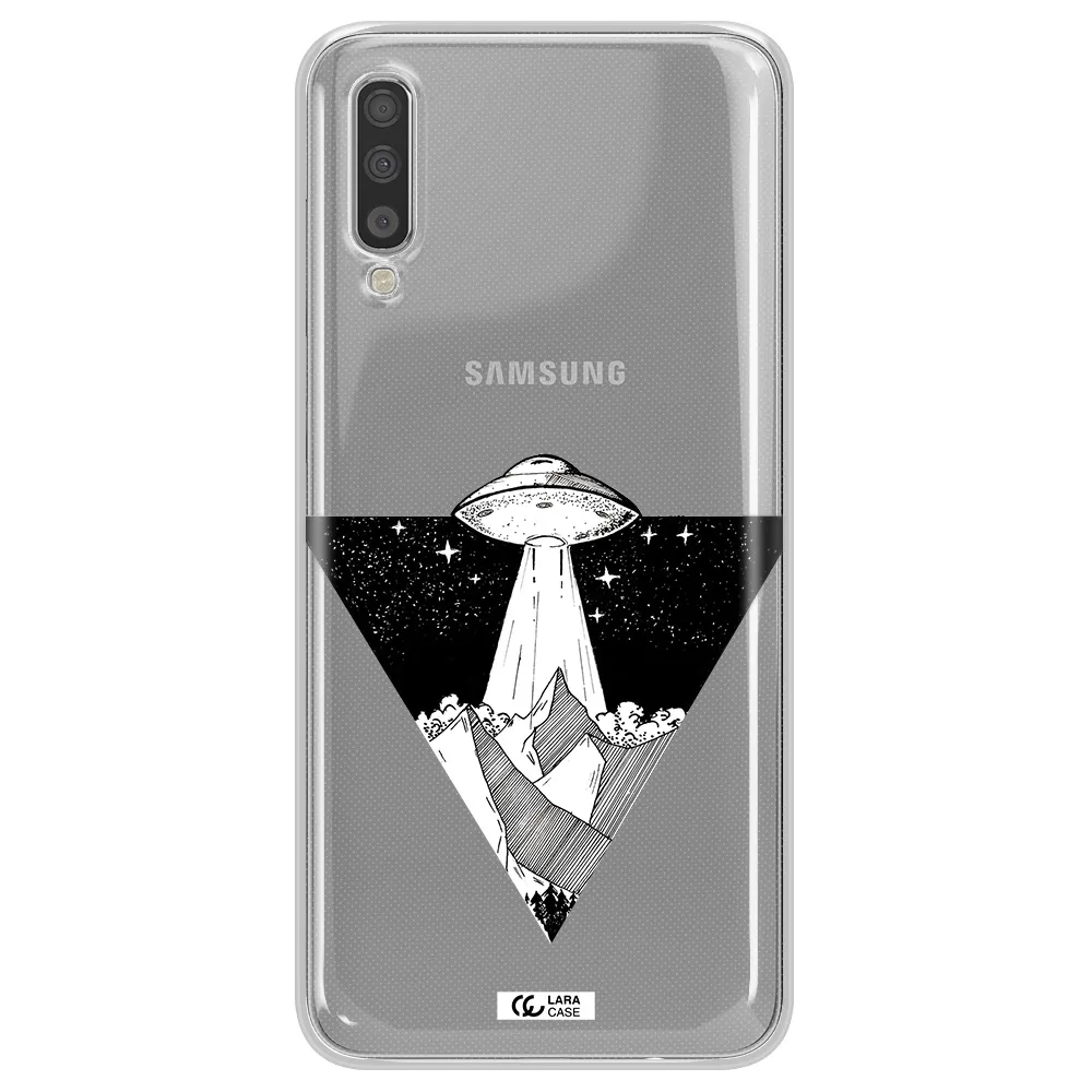 A Triangle With A Ufo In The Sky Samsung A70S Clear Tpu Case