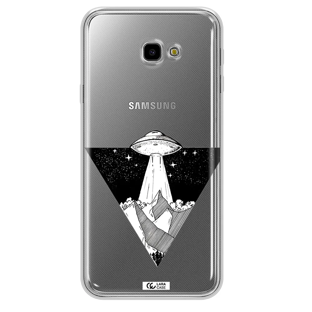 a triangle with a ufo in the sky Samsung J4 Plus Clear TPU Case