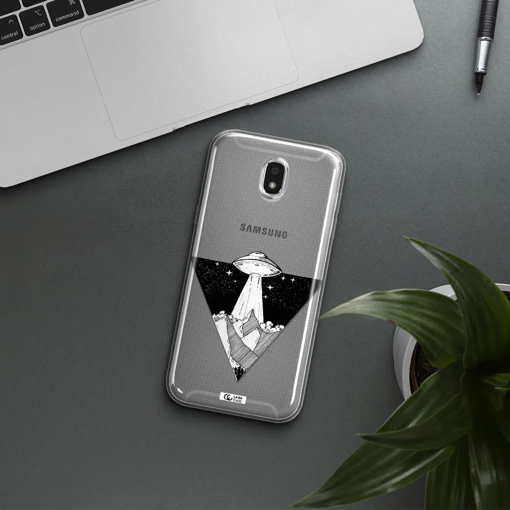 a triangle with a ufo in the sky Samsung J5 2017 Clear TPU Case