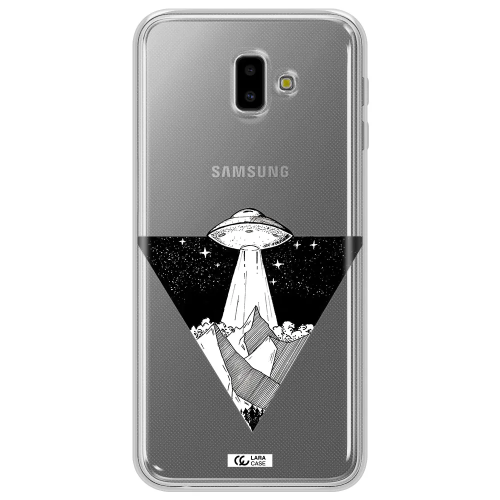 a triangle with a ufo in the sky Samsung J6 Plus Clear TPU Case