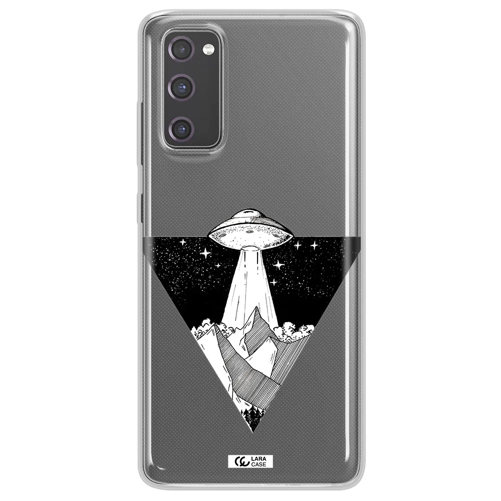 a triangle with a ufo in the sky Samsung S20 Fe Clear TPU Case