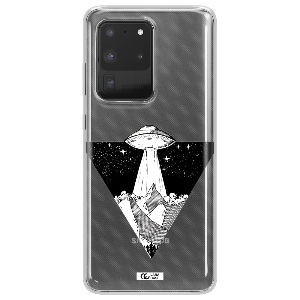a triangle with a ufo in the sky Samsung S20 Ultra Clear TPU Case