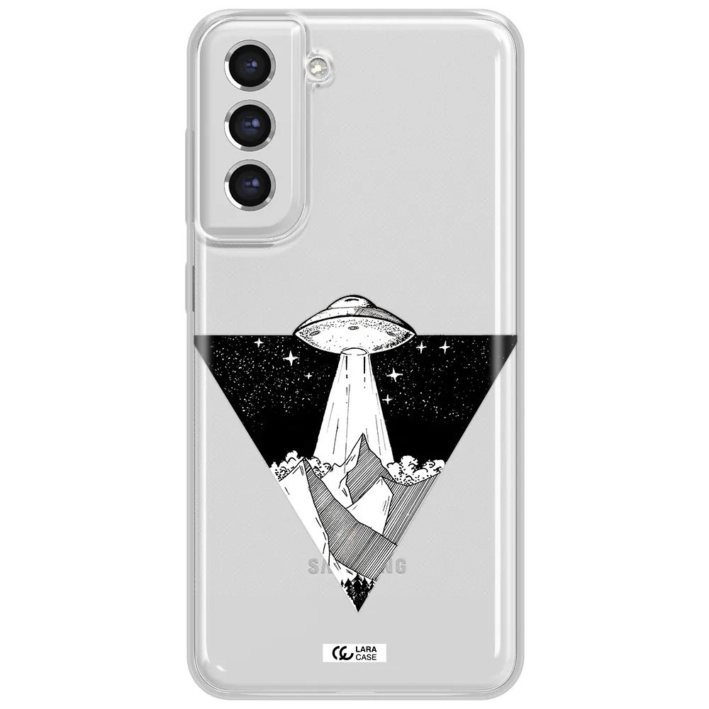 A Triangle With A Ufo In The Sky Samsung S21 Fe Clear Tpu Case