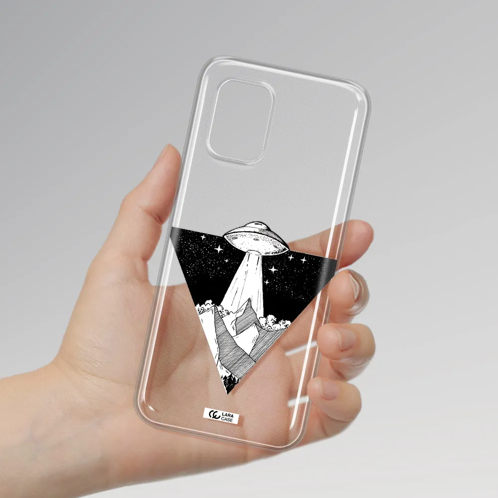 a triangle with a ufo in the sky Xiaomi Mi 10 Lite Clear TPU Case