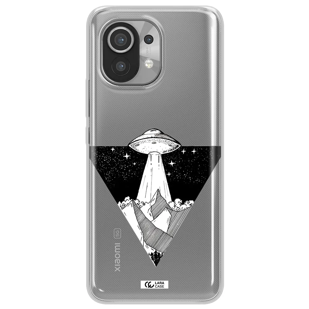 a triangle with a ufo in the sky Xiaomi Mi 11 Clear TPU Case